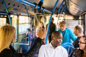 People on a public bus