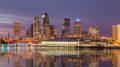 Tampa skyline at dusk